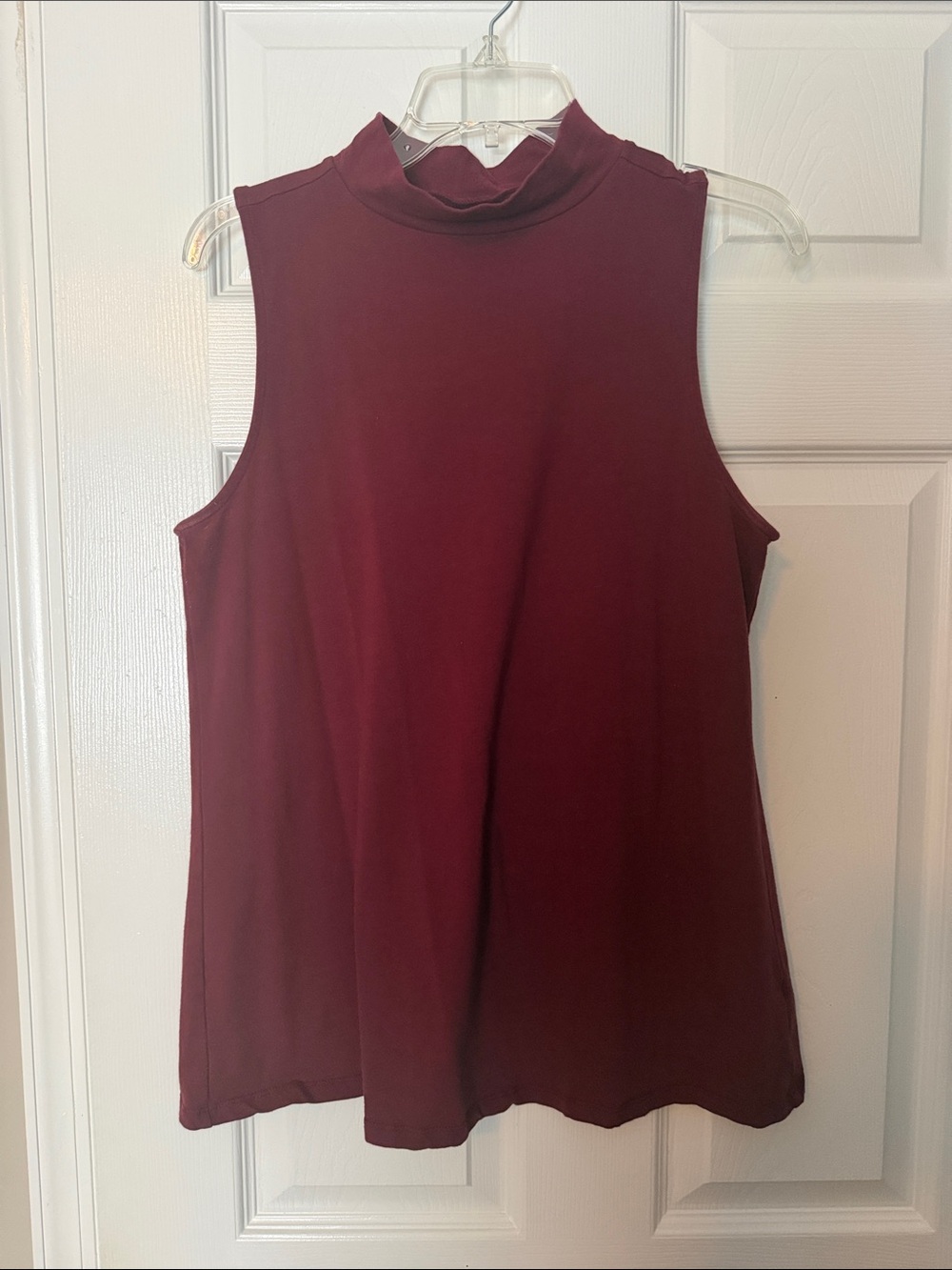 torrid Sleeveless Mock Neck Tank - Wine